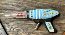 Tin Rocket Gun Raketapisztoly , 1970 with box and instructions