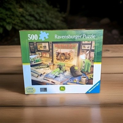 Ravensburger 500pc Puzzle JOHN DEERE Tractors History 27'' x 20''appx. New Sealed