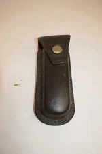 Vintage  Leather Knife Belt Holster Sheath,Black  For 5" Folding Knife