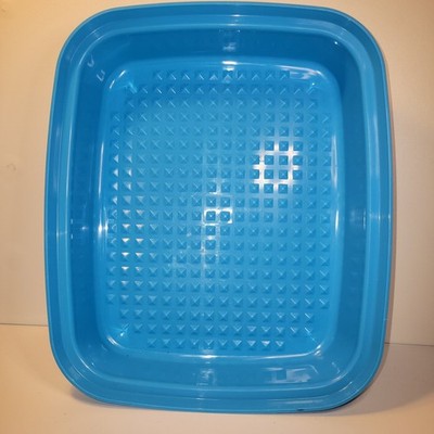 Rare Tupperware Large Season Serve Marinade Base 12x10 Salt Water Taffy Blue USA