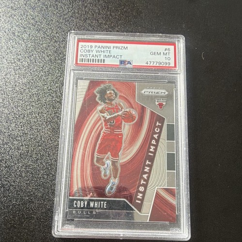 Panini 2019-20 Prizm Coby White Instant Impact #6 Bulls RC PSA 10