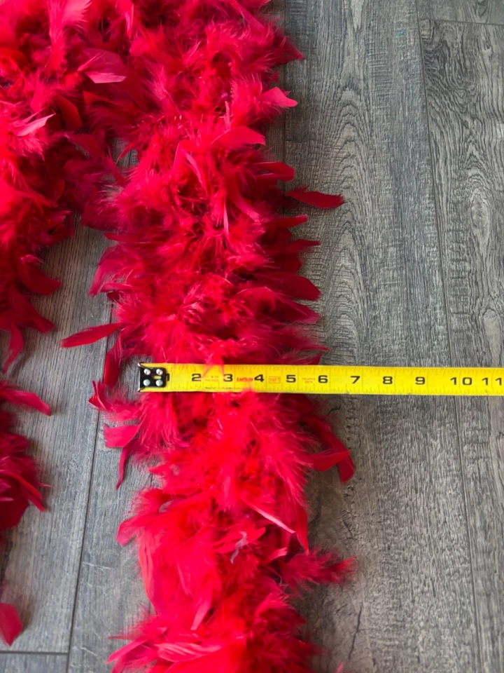 Boa Pluma Roja Talla Única Foto 3 de 4