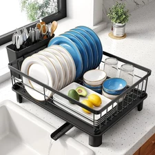 Dish Drying Rack - Small Dish Rack for Kitchen Counter, Stainless Steel Dish