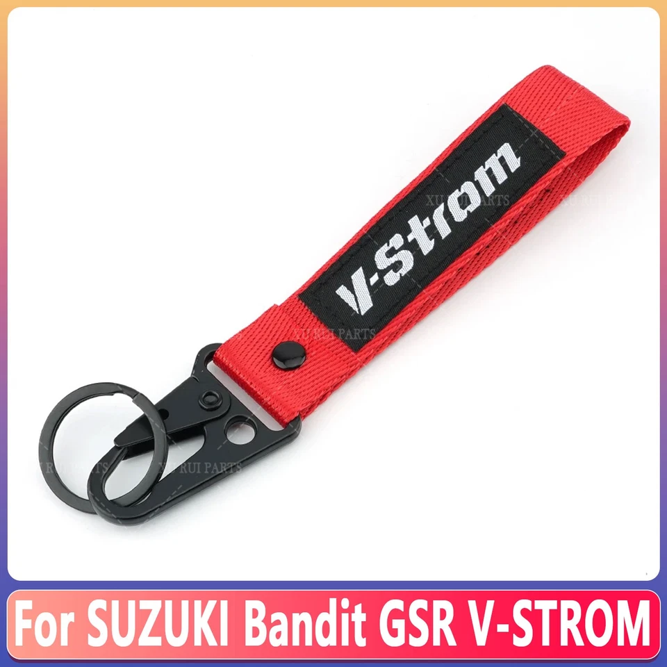 For SUZUKI Bandit GSF 650 1200 GSR 750 V-STROM DL650 Embroidery KeyChain Keyring - Image 2 of 4