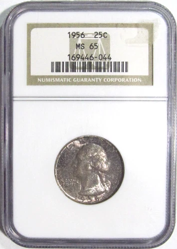 1956 25c Washington Quarter NGC MS-65