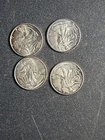 FOUR (4) 1/10 (one-tenth) oz 0.999 SILVER round - Walking Liberty  stk#p26