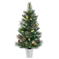 3 FT Artificial Xmas Tree with 81 Branch Tips Eucalyptus Leaves Pine Needles