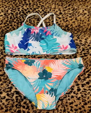 Wonder Nation Girls Swimsuit Set w/ UPF 50 M  7-8 