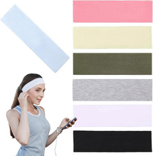 7 St&uuml;ck Stirnband Damen Sport Elastische Haarb&auml;nder Haarband Damen Antirutsch He