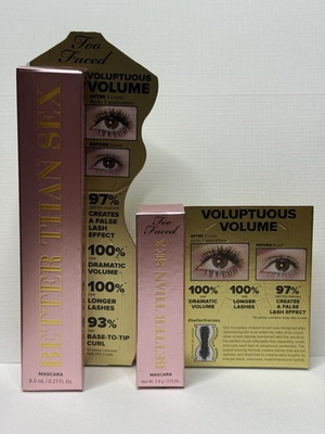 #ad Too Faced Better Than Sex Full Size Deluxe Size Mascara Set $33.00