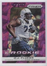 2013 Panini Prizm Rookie Purple Cracked Ice Prizm 40/40 DJ Fluker #285 3c9