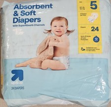 Disposable Diapers - Up up Size 5 24 Count Baby Diapers Size 5 Pack of 24