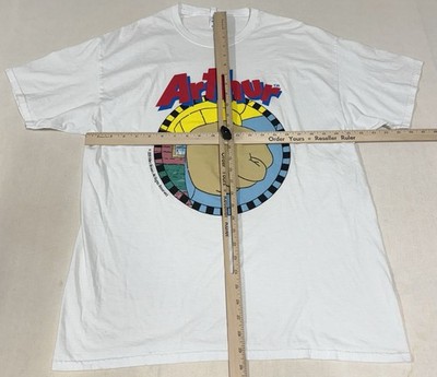 Vintage Arthur Clenched Fist Meme T Shirt 2001 PBS Marc Brown 