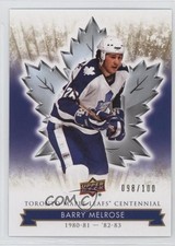 2017 Upper Deck Toronto Maple Leafs Centennial Gold 98/100 Barry Melrose #9 0c3