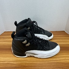 Jordan 12 Retro Playoffs 2022 GS Black White Red 153265-006 Kids Size 4.5 SP3472