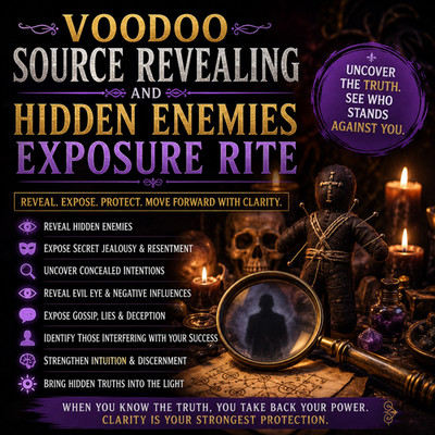 SOURCE REVEALING AND HIDDEN ENEMIES EXPOSURE RITE VOODOO MAGICK HAITIAN