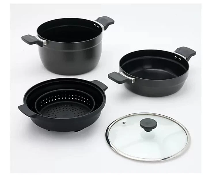 Набор антипригарной посуды Kuhn Rikon из 2 предметов с дуршлагом и крышкой - Изображение 3 из 4