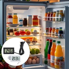 Set of 6 Digital Thermometers with External Probes for Aquariums Refrigerators