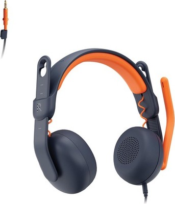 LOGITECH 981-001372 ZONE LEARN HEADSET AUX ON-EAR CLASSIC BLUE 3 YRS WARRANTY