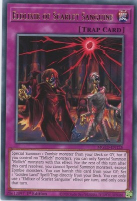 Yugioh Eldlixier von Scarlet Sanguine MGED-DE125 Rare 1st NM
