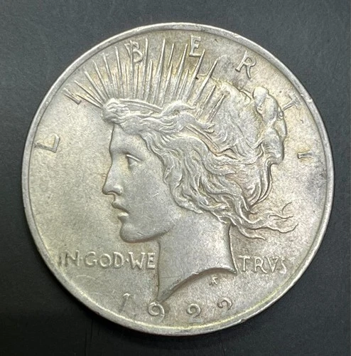 1922 Peace Silver Dollar, XF+