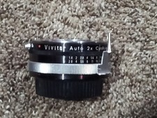 Vivitar Auto 2x Custom Tele-converter Model 2x-3 Teleconverter Made In Japan 