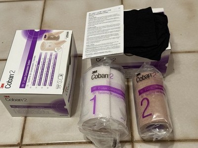 3M Coban 2 Two-Layer Compression Bandage System #2094N Lot of 2 Boxes Exp 8/2026