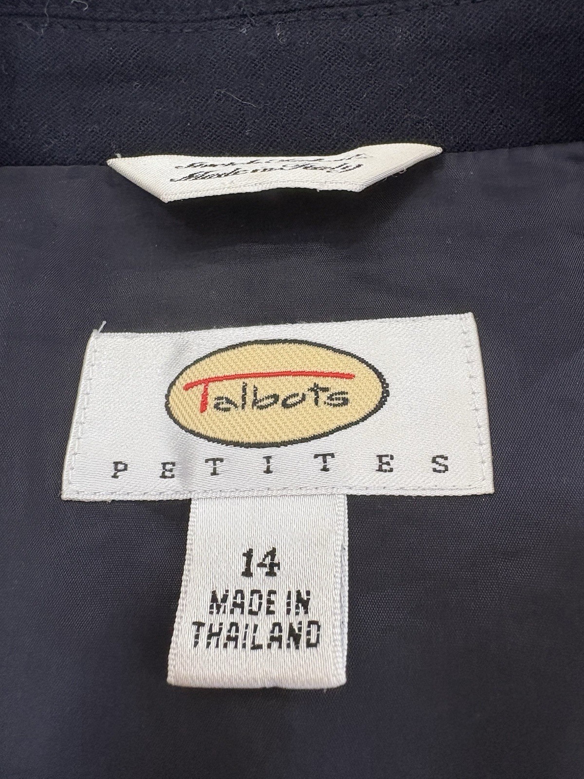 Talbots Black 2 Button Double Front Pockets Wool … - image 2