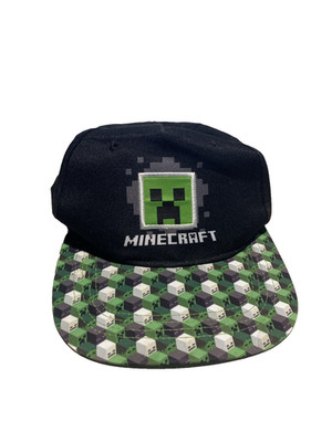 Minecraft Creeper boys/girls Baseball Cap Hat Youth Size OSFM Black Green