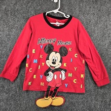 Y2k Disney Mickey Mouse Pajama Top Cool Planet 3D Sleepwear Loungewear L Youth