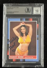 Hailey Rose Signed Custom Trading Card Beckett Witnessed Autograph Grade 10