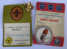 Vtg 1970s Boy Scouts Of America Lot 2 Merit Badges  Scout Rank Parent Pin