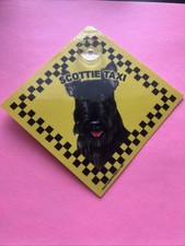 Auto Attitudes   SCOTTIE TAXI   Dog Sign  car/truck 