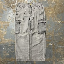 Vintage Carhartt Grey Relaxed Fit Cargo Pants Men Size 32x28 tagged 35x30 