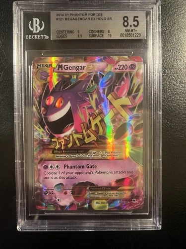 Pokemon Mega Gengar EX 121/119 Phantom Forces Secret Rare BGS 8.5 PSA