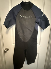 O'Neill Men's Short Sleeve Wetsuit Black Gray High-Quality Surf Suit Medium