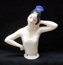 Vintage half or pin cushion doll Art Deco Spanish style  (AAP) NO US IMPORT FEES