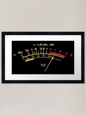 VU Meter - Mixing Resonanzboden Motor gerahmtes Wandbild Poster Leinwanddruck Bild
