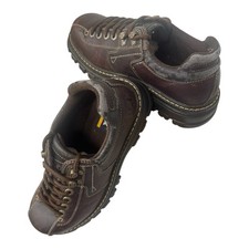 Vintage GBX Lug Sole Steel Toe Brown Lace-Up Ankle Boot Street Work Shoe 11M