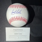 Fanatics Authentic Gerrit Cole Signed Yankees Official MLB Baseball Under Wraps