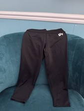 GK Women's Gymnastics Pants Tights Black Leggings Adult Small AS RN143982