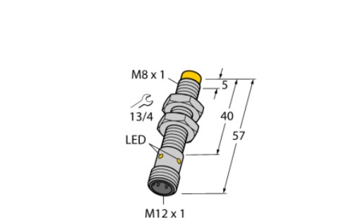 4600640 Turck Inductive Proximity Sensor; Inductive Sensing Mode; PNP; 4 mm; 70