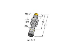 4600640 Turck Inductive Proximity Sensor; Inductive Sensing Mode; PNP; 4 mm; 70