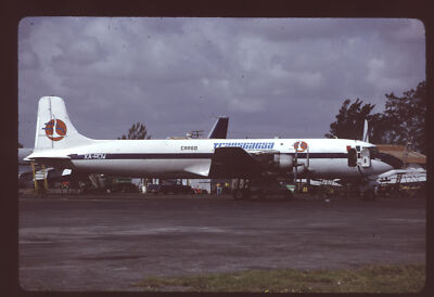 Orig 35mm airline slide Transcaesa DC-7BF XA-ROW | eBay