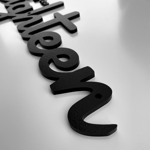 Mid Century Cursive House Numbers, Regular Size House Number Modern Address - Picture 61 of 94