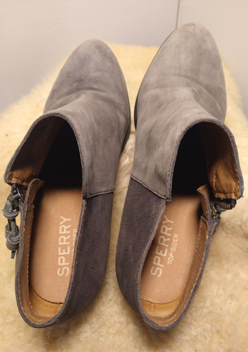 BOTÍN MUJER SPERRY TOPSIDER CUERO TACÓN TALLA 8.5 BEIGE - BONITO - Imagen 10 de 13