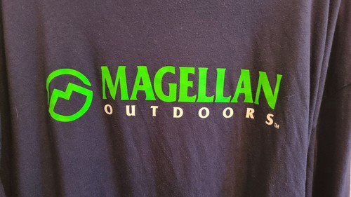 Magellan Outdoors Mens Long Sleeve T Shirt Logo Cotton Blend Blue Size 2XL - Picture 5 of 6