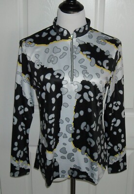 NWT Jamie Sadock Simplicite Women Golf Long Sleeve Shirt Size L Multi Color #0