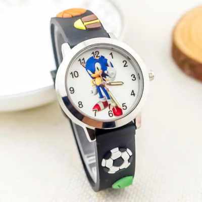 Orologio Unisex Bambino Sonic The Hedgehog Cinturino Pelle Blu