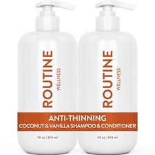 Routine Wellness Anti-Thinning Shampoo and Conditioner Set for Thinning Hair ...